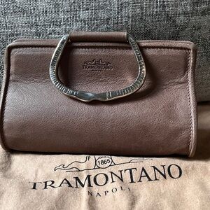 Tramontano Clutch Bag Made in Italy. 8” wide x 5” tall